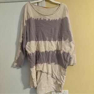 Anama anthropologie Tie-Dye Oversized high low Long Sleeve Tunic